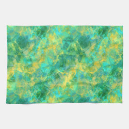Emerald Green Crumpled Texture Geschirrtuch