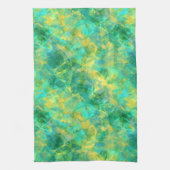 Emerald Green Crumpled Texture Geschirrtuch (Vertikal)