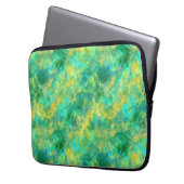 Emerald Green Crumpled Texture Laptopschutzhülle (Vorderseite Links)