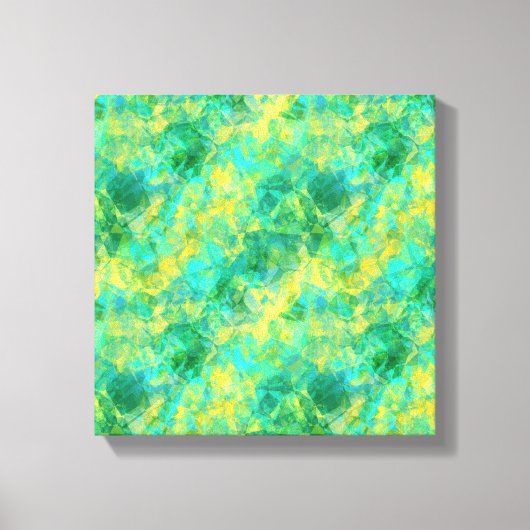 Emerald Green Crumpled Texture Leinwanddruck (Vorderseite)