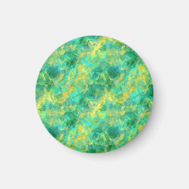 Emerald Green Crumpled Texture Magnet