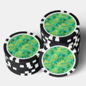 Emerald Green Crumpled Texture Pokerchips (Stapel)