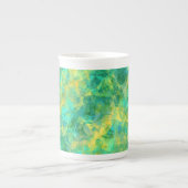 Emerald Green Crumpled Texture Porzellantasse (Vorderseite)