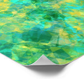 Emerald Green Crumpled Texture Poster (Ecke)