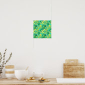 Emerald Green Crumpled Texture Poster (Küche)
