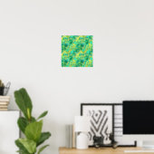 Emerald Green Crumpled Texture Poster (Heimbüro)