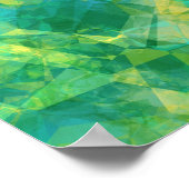 Emerald Green Crumpled Texture Poster (Ecke)
