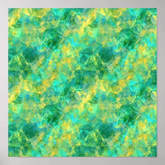 Emerald Green Crumpled Texture Poster (Vorne)