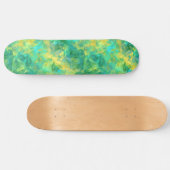 Emerald Green Crumpled Texture Skateboard (Horizontal)