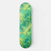 Emerald Green Crumpled Texture Skateboard (Vorderseite)