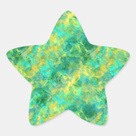 Emerald Green Crumpled Texture Stern-Aufkleber