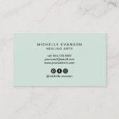 Emerald Green Crystal Healing Arts Business Card Visitenkarte (Rückseite)