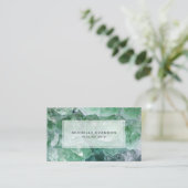 Emerald Green Crystal Healing Arts Business Card Visitenkarte (Stehend Vorderseite)