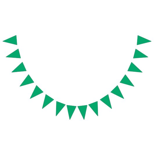 Emerald Green Custom Bunting Banner (Alle)