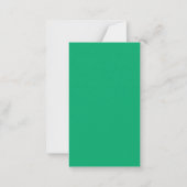 Emerald Green Custom Flat Note Card Mitteilungskarte (Vorderseite)