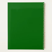 Emerald Green Custom Name Notebook – Fresh & Elega Planer (Rückseite)