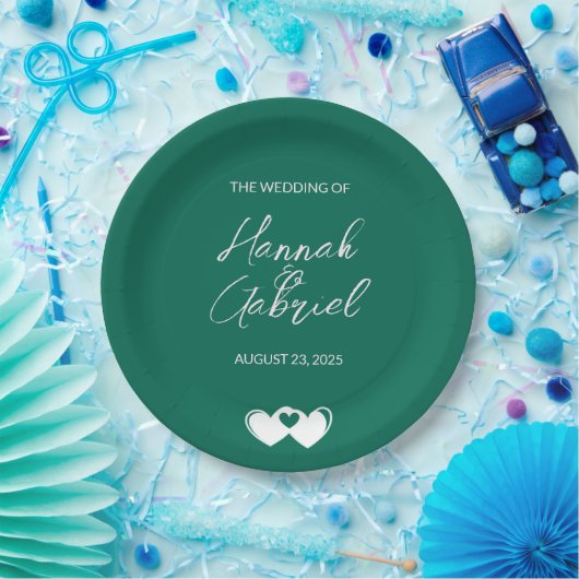 Emerald Green Custom Wedding Pappteller (Party)