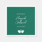 Emerald Green Custom Wedding Serviette (Vorderseite)