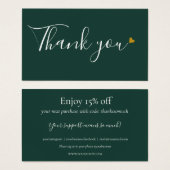 Emerald Green dankt Ihnen für die Rabattkarte (Vorne & Hinten)