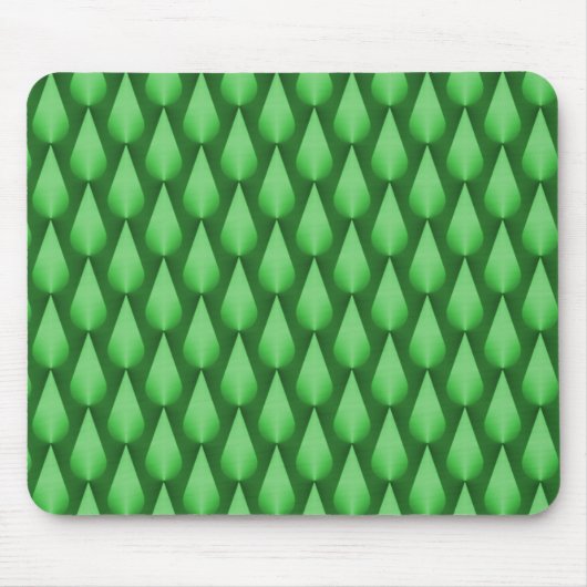 Emerald Green Dazzling Raindrops Mousepad (Vorne)