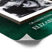 Emerald Green Deceased Reserved Seat Sign Poster (Ecke)