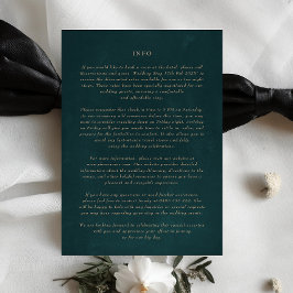 Emerald Green Details Extra Info 5 x 7 Umschließun Einladung