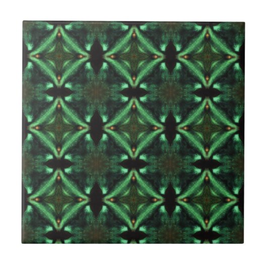 Emerald green diamonds gorgeous geometric art fliese (Vorderseite)