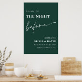 Emerald Green die Nacht vor der Probe unterzeichne Poster (Küche)