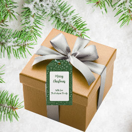 Emerald Green Doodle Christmas Sleigh Pattern Geschenkanhänger