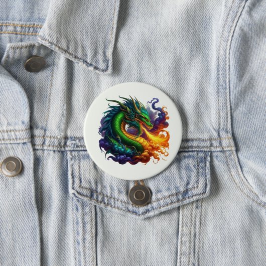 Emerald Green Dragon Breaating Fire Button (Beispiel)