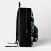Emerald Green Dragon Print Cut Nähtasche Bedruckter Rucksack (Links)