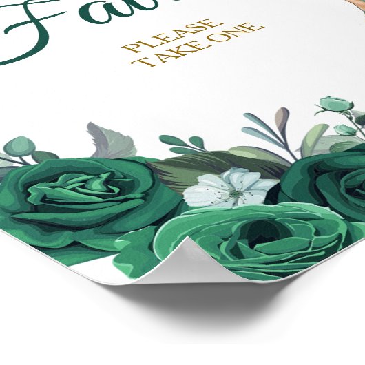 Emerald Green Dress Quinceañera Favoriten Poster (Ecke)