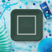 Emerald Green Einladungspapier-Teller Pappteller (Party)