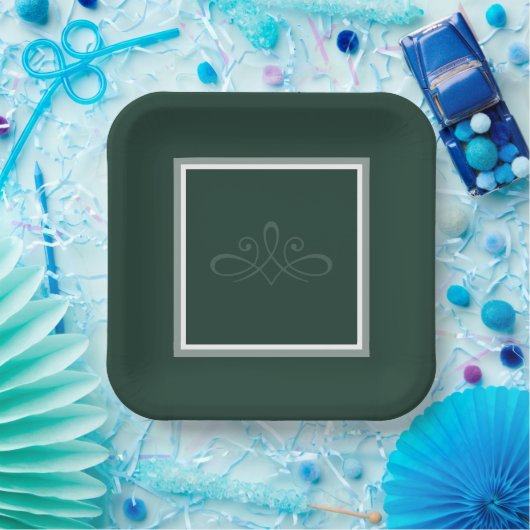 Emerald Green Einladungspapier-Teller Pappteller (Party)