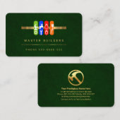 Emerald Green Elegance Gold Handyman Tools Visitenkarte (Vorne/Hinten)