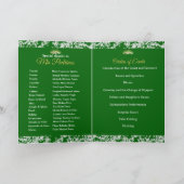 Emerald Green Elegant Boho Quinceañera Spanisch Programm (Innenseite)