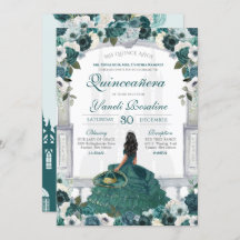 Emerald Green Elegant Charro Princess Quinceanera