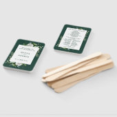 Emerald Green Elegant Floral Wedding Program Fächer (Non-assembled)