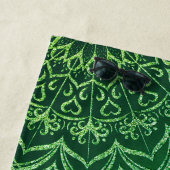 Emerald Green Elegant Mandala Mit Monogramm Strandtuch (Beispiel)