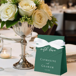 Emerald Green Elegant Minimalistisch Wedding Geschenkschachtel