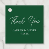 Emerald Green Elegant Minimalistisch Wedding Viele Geschenkanhänger (Vorderseite)