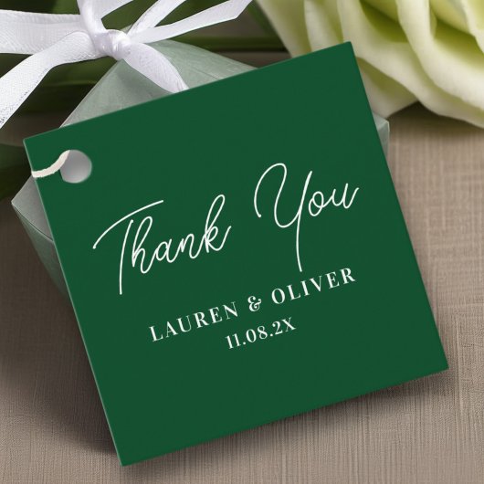 Emerald Green Elegant Minimalistisch Wedding Viele Geschenkanhänger