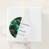 Emerald Green Elegant Moderne Blumenhochzeit Geschenkanhänger (Beispiel)
