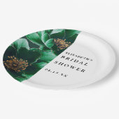 Emerald Green Elegant Modernes Brautparty mit Blum Pappteller (Schrägansicht)