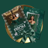 Emerald Green Elegant Prom Send-Off Invitation Einladung