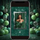 Emerald Green Elegant Prom Send-Off Invitation Einladung
