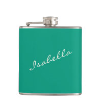 Emerald Green Elegant Script Name Wedding Party