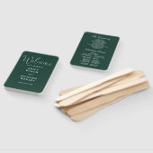 Emerald Green Elegant Script Wedding Program Fächer (Non-assembled)