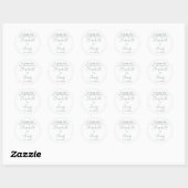 Emerald Green Elegant Script Wedding Vielen Dank Runder Aufkleber (Blatt)
