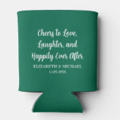 Emerald Green Elegant Wedding Cert zur Liebe Dosenkühler (Rückseite)